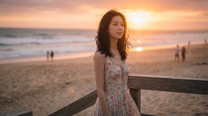 草榴社区旅行视频：海边日落浪漫旅拍